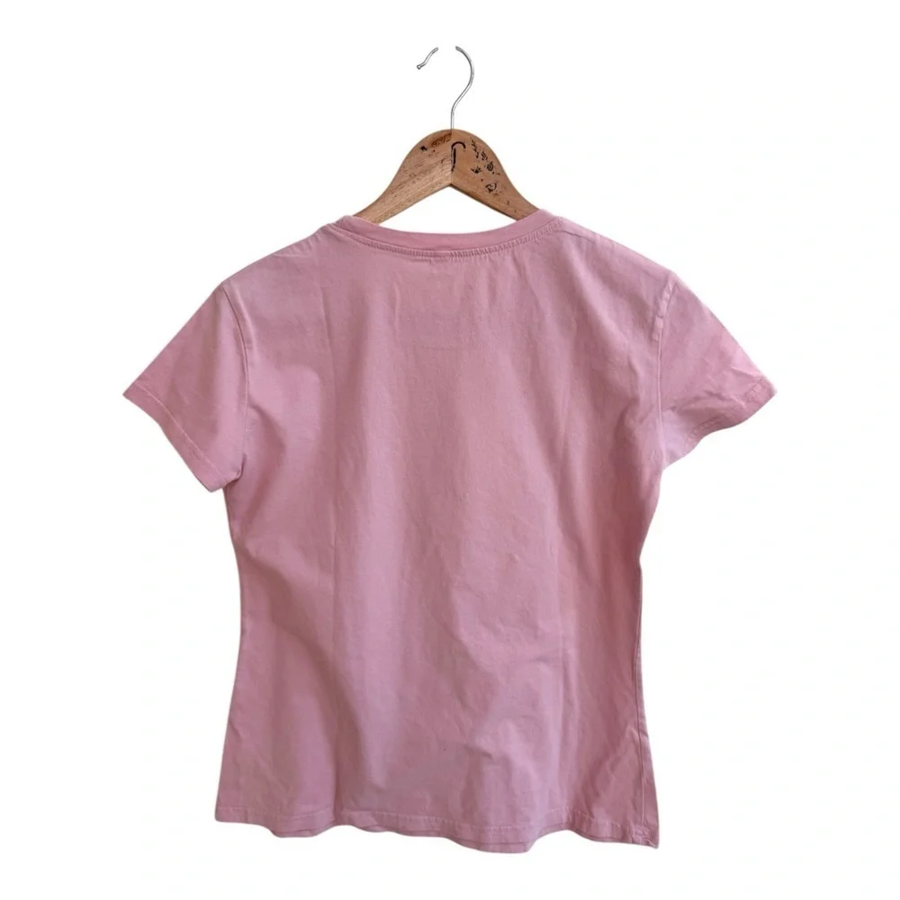 Pink Short Sleeve Funny Banana Graphic Tee Womens Size M
